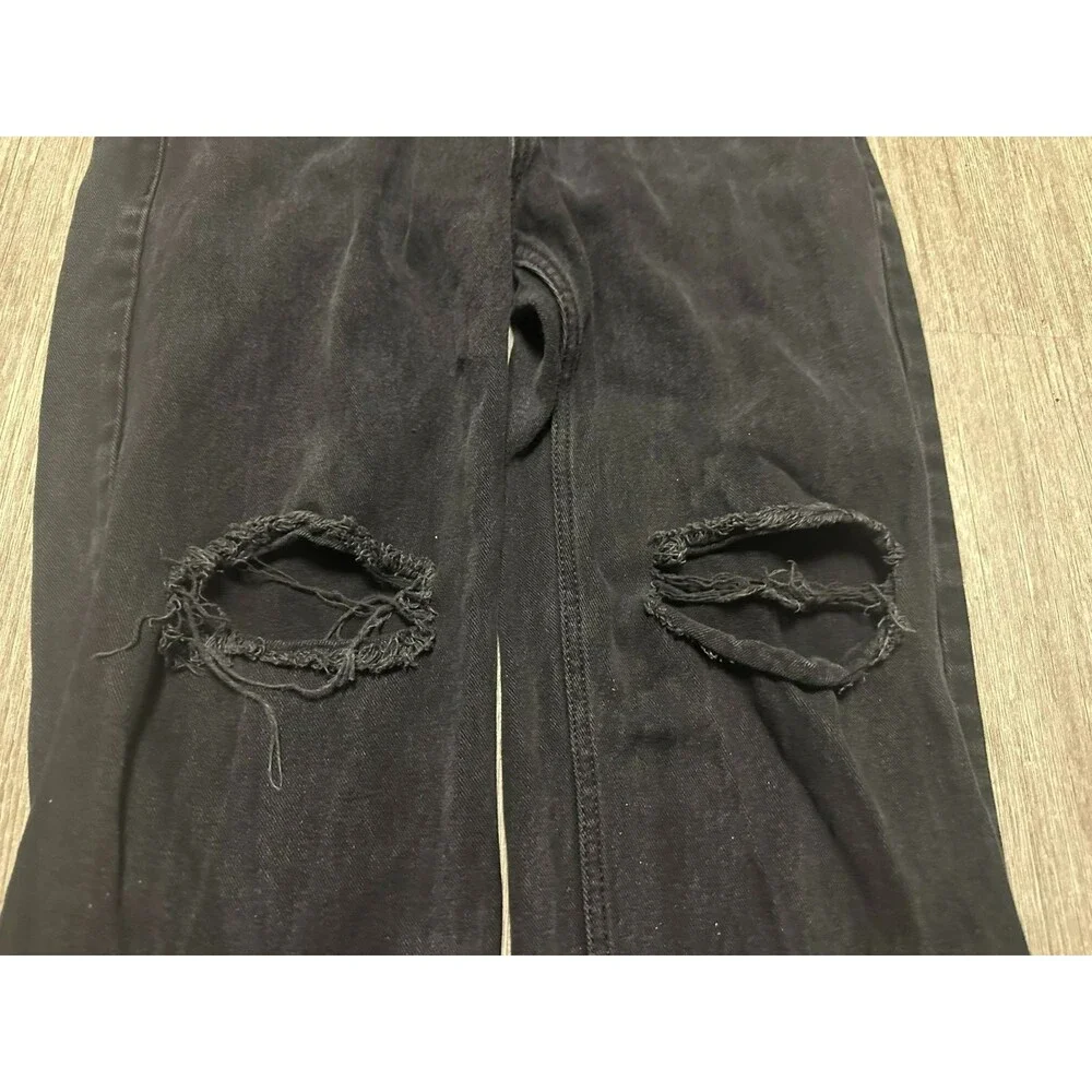 Levi’s 514 Distressed Denim Jeans 33x34 Black Ripped